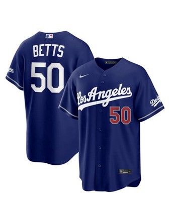 Mookie Betts Los Angeles Dodgers Nike Alternate Stadium Jersey - Royal L NWT