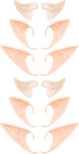 6 Pairs Elf Ears - Cosplay Fairy Pixie Fairy Ears Soft Pointed Ear Tips Anime...