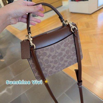 【希少・新品】COACH/コーチ コートニー トップハンドルバッグ CCE22 NWT Coach Courtney Top Handle Bag In Signature Canvas CCE22 IM/TAN