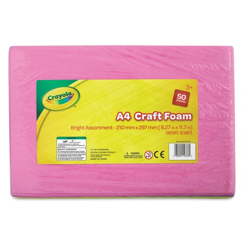 Hojas de espuma Crayola®, 8-5/16" x 11-3/4", colores brillantes surtidos, paquete de 50... - Imagen 1 de 1