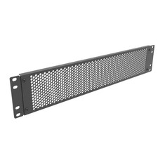 2U Perforated Blank Panel Steel Rack Mount 19 Inch Network Cabinet Black