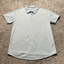 Bylt Premium Polo Performance Shirt Light Blue Medium Stretch Casual