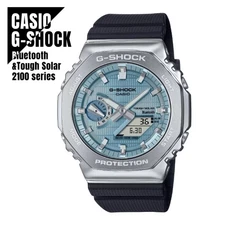 CASIO G SHOCK G Shock Tough Solar Mobile Link Black Silver Light Blue GBM 2100A