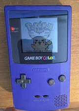 Nintendo Game Boy Color Purple with Pokémon Yellow Pikachu Game Cartridge