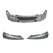 International Prostar Chrome Plastic Bumper Corners Pair Set Driver & Passenger