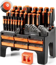 ValueMax 126-PC Magnetic Screwdriver Set with Plastic Racking Organizer