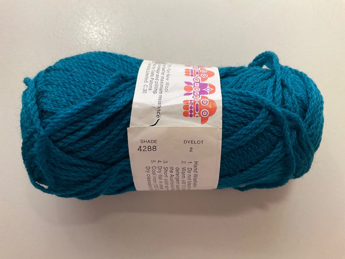 Patons TOTEM 8 Ply Pure Wool 50g - 4 Balls -Turqoise Blue Shade 4288 Dye Lot 2