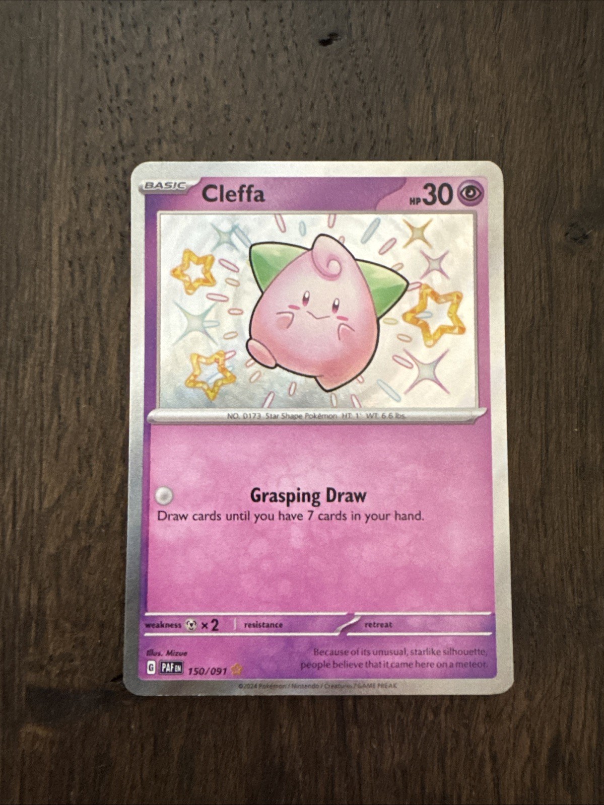 Pokemon TCG - SV Paldean Fates - Cleffa 150/091 - Pack Fresh 💎