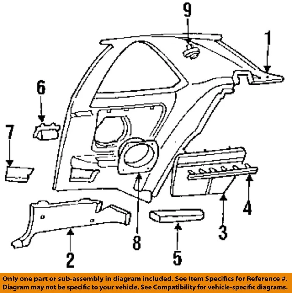 Altavoz de puerta Mercury Cougar 95-97 audio estéreo F4SZ18808AA Ford nuevo de fábrica OEM Foto 3 de 4