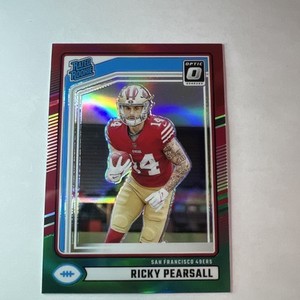 Ricky Pearsall 2024 Donruss #318 Optic Rated Rookies Preview Red and Green