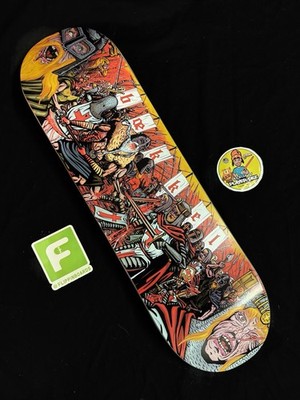 RARE Kevin Baekkel Vikings LE Massacre Creature Skateboard Deck 8.6 Pro Model