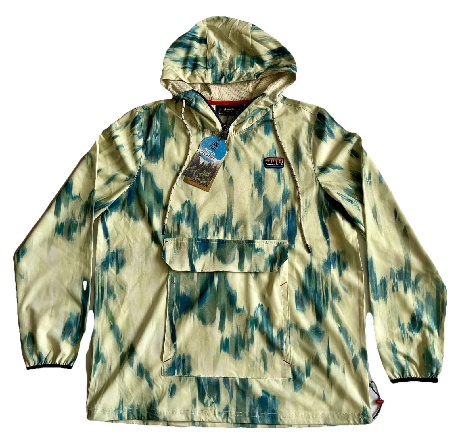 Avalanche Ripstop Pullover Jacket Small Water Resistant 1/4 Zip Hooded Nylon