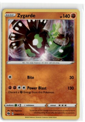 2020 POKEMON CHAMPION'S PATH HOLO ZYGARDE #28/73 | eBay