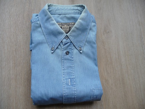 Joop! Jeans Hemd Größe L blau hellblau 80er 80s Vintage Design Wolfgang Joop