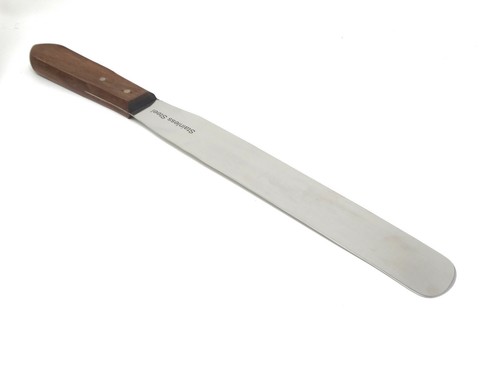 Wooden Handle Chef's Baking Spatula,Pastry Icing Spreader Knife,Stainless Steel - Picture 4 of 7