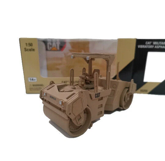 Camión compactador de asfalto vibratorio 1/50 NORSCOT CAT 55255 CB-534D coche de ingeniería Foto 4 de 4