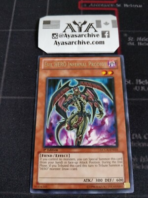 Evil HERO Infernal Prodigy - LCGX-EN031 - Rare - 1st Edition NM ayasarchive  YGO