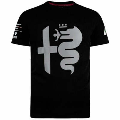 Alfa Romeo Orlen Racing F1 Silver Tribute T Shirt BLACK Official  Apparel