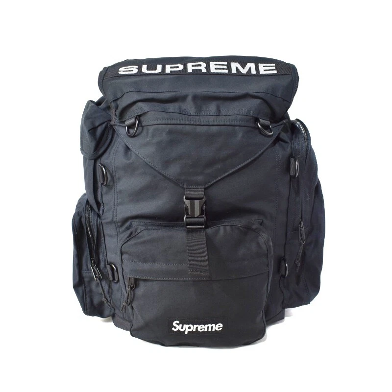 Supreme 23Ss Field Backpack Rucksack Daypack Box Logo Black Mens
