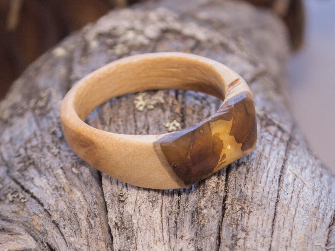Natural wood ring sale