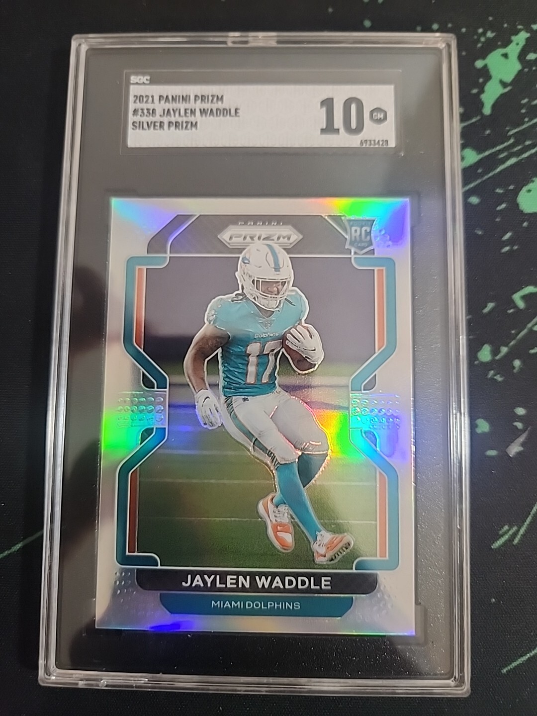 2021 Panini Prizm - Rookie Silver Prizm #338 Jaylen Waddle (RC) SGC 10