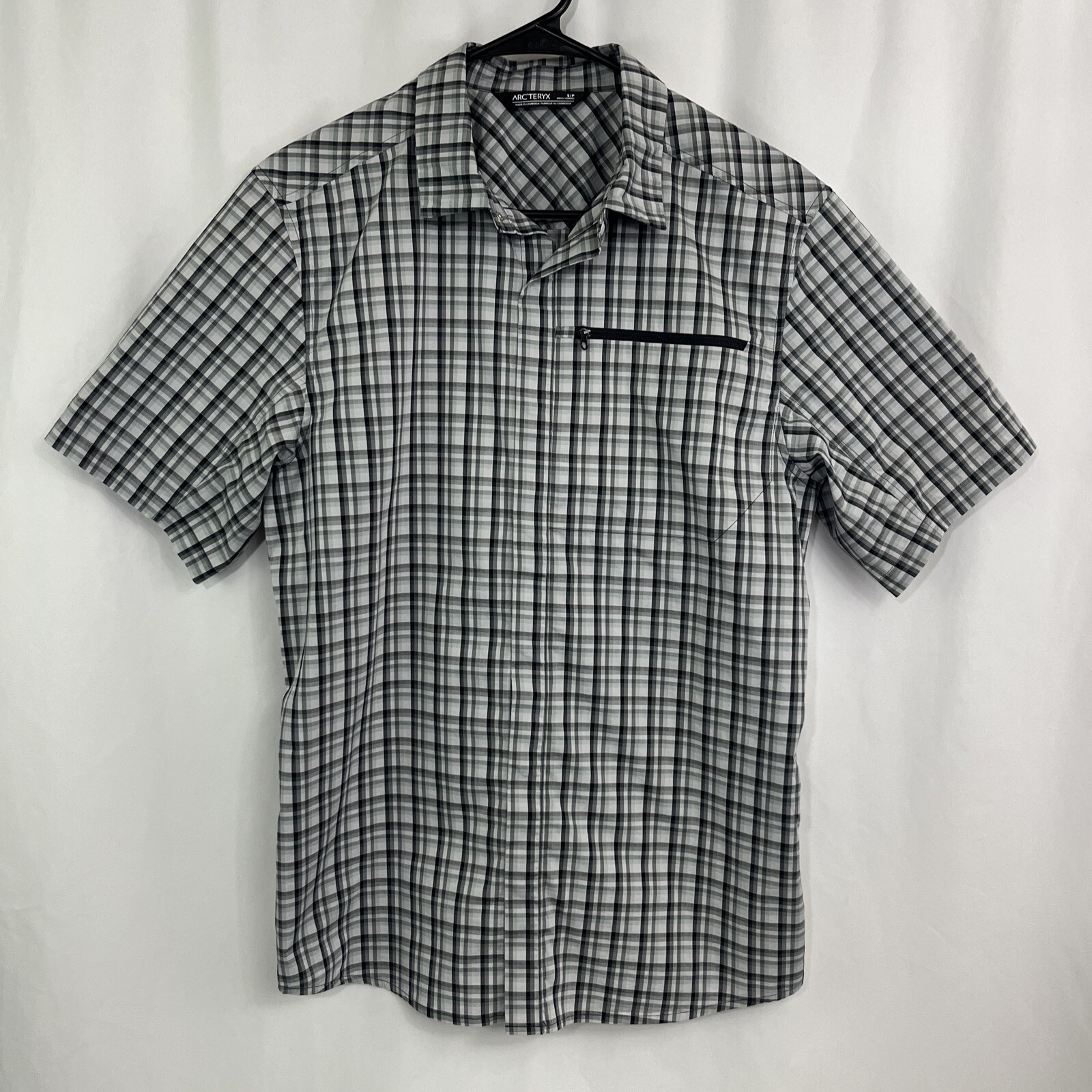 Camicia da uomo Arc'teryx Kaslo manica corta a scatto grigia taglia small