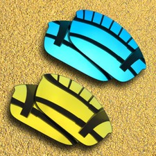 2 Pairs Lenses Replacement for-Oakley Flak Jacket Polarized-Ice Blue 24K Golden