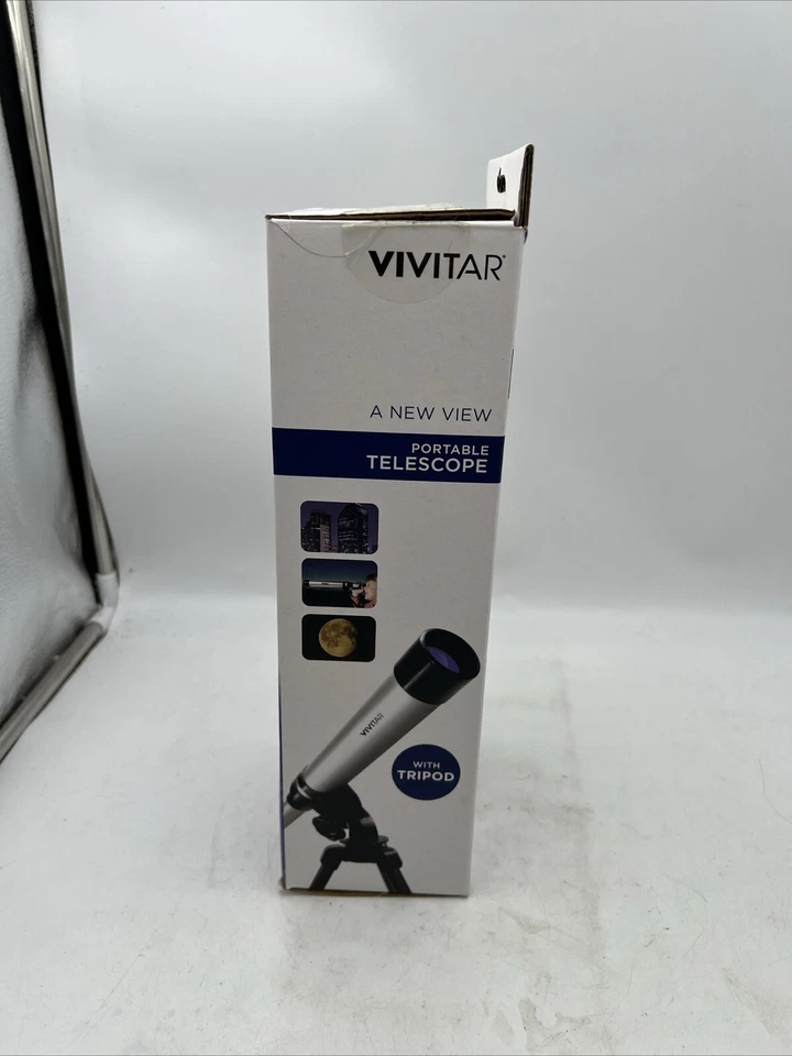 NEW Vivitar Portable Telescope with Tripod LIGHTWEIGHT DURABLE ALUMINUM BARREL - Image 4 of 4