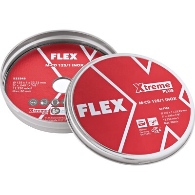 Flex M-CD 125/1.2 INOX 10VE Dünne Trennscheibe (1 mm) für Edelstahl/Stahl Xtreme