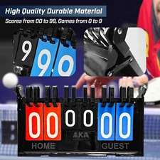 AKA Sport Scoreboard/Portable-Tabletop-Flipper-Easy Flip Score Keeper