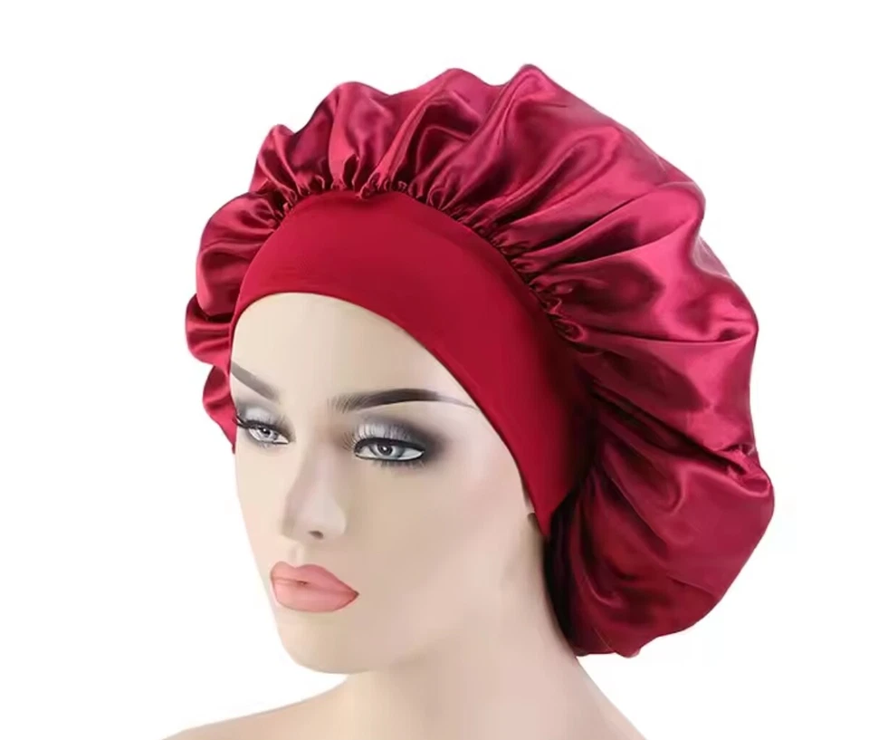 Vendedor de EE. UU. Nuevo gorro de pelo satinado XL antideslizante gorra grande nuevo en caja envío rápido Foto 3 de 4
