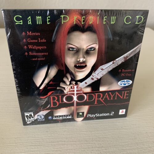 Bloodrayne Game Preview CD Promo Ufficiale Xbox PS2 GC 2002 NFR Sigillato Nuovo Raro! - Foto 1 di 24