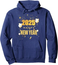 Happy New Year 2025 Family Reunion Party Funny Unisex Hooded Sweatshirt