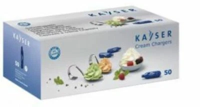 Kayser 50 pezzi cartucce panna montata ricariche sifone capsule blu - Rotex