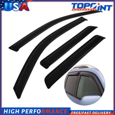 Dark Black Side Wind Window Visors 4p For 02-09 Chevy Trailblazer/GMC Envoy
