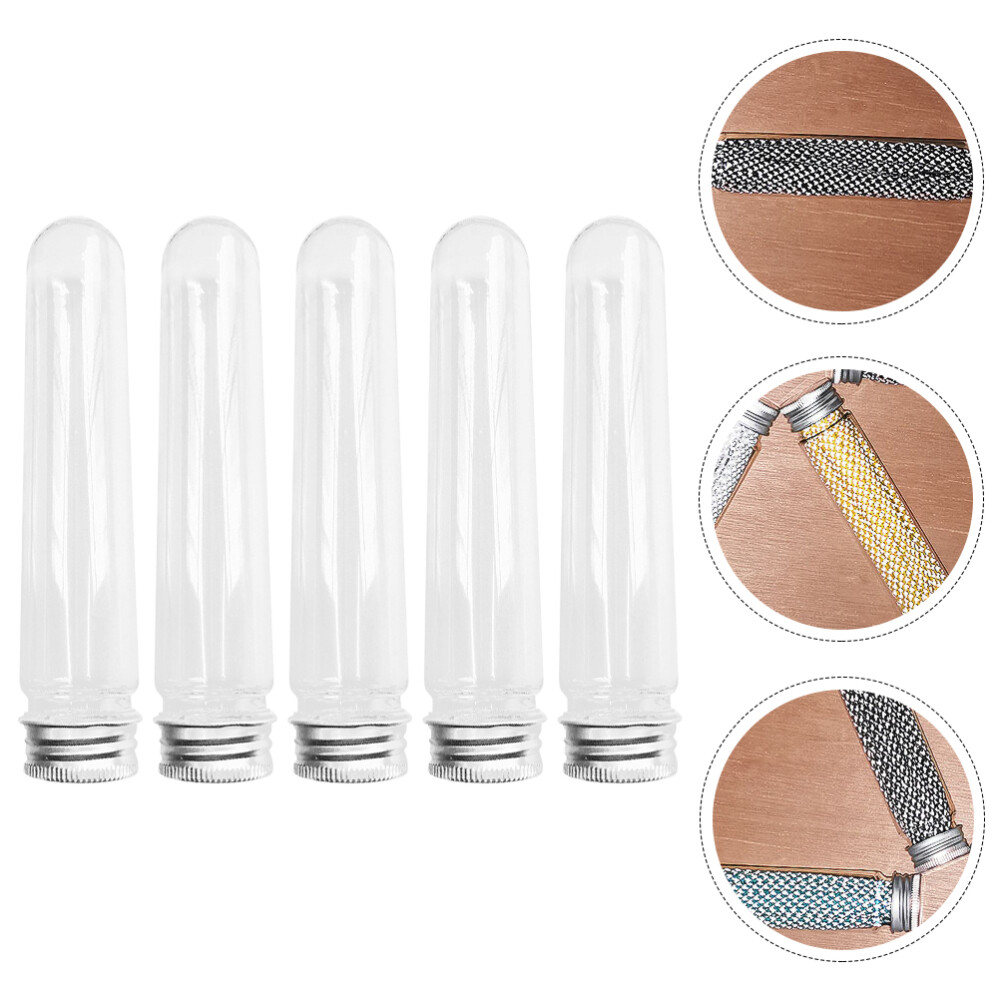 APL 5 Pezzi Tubo Porta Lacci per Scarpe Tubi Trasparenti con Coperchi Lacci per Scarpe da Viaggio