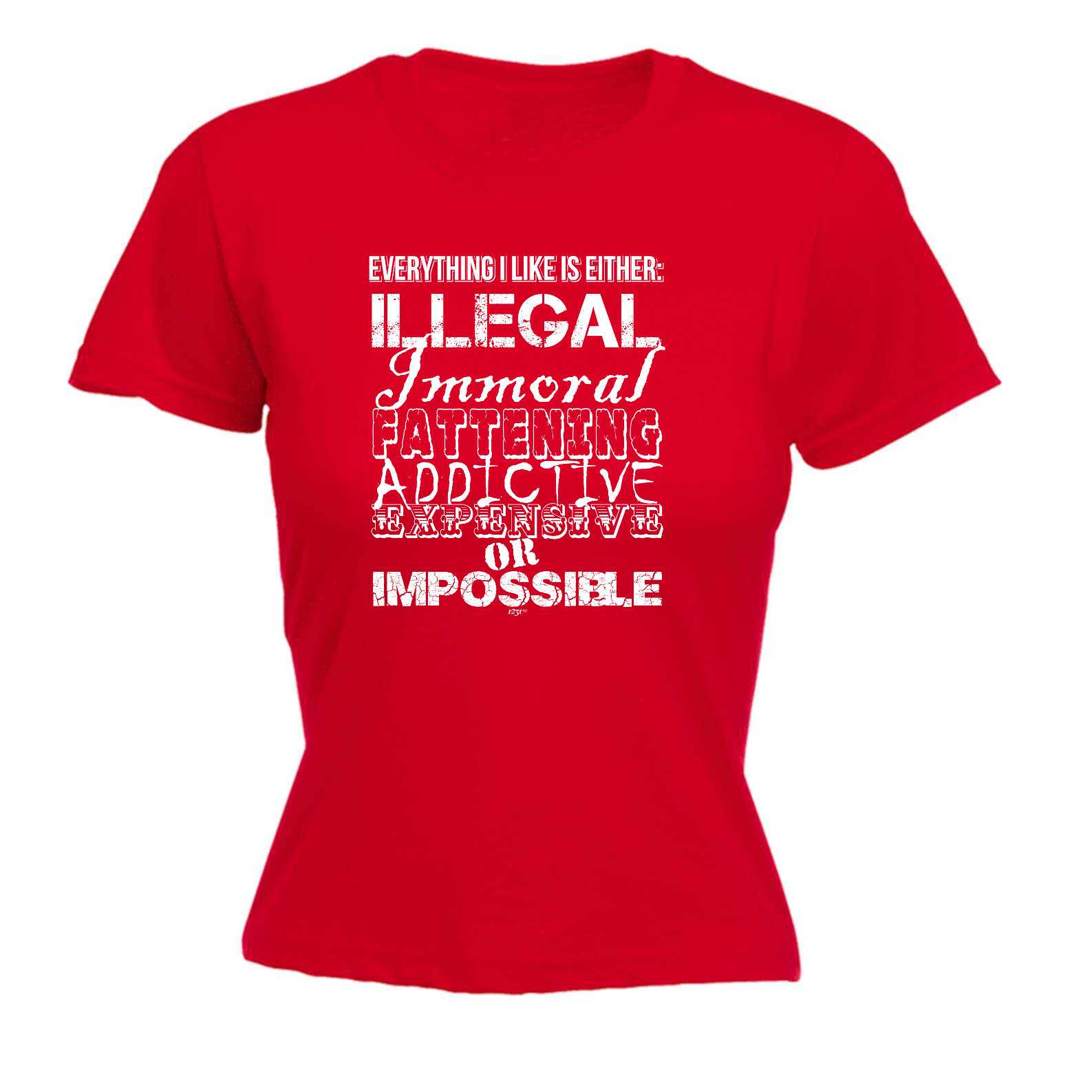 Everything Like Is Either Immoral Or Impossible - Womens T Shirt Funny T-Shirt