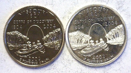 2003-S Missouri Statehood Quarter Silver & Clad Proofs 2 Coin Set - Picture 2 of 3