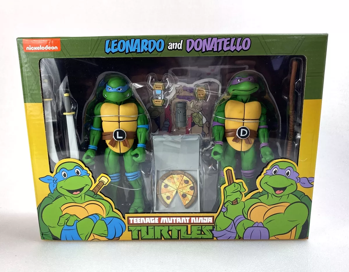 Leonardo & Donatello NECA TMNT Ninja Turtles Cartoon Figure