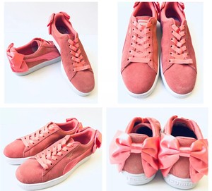 puma suede bow red