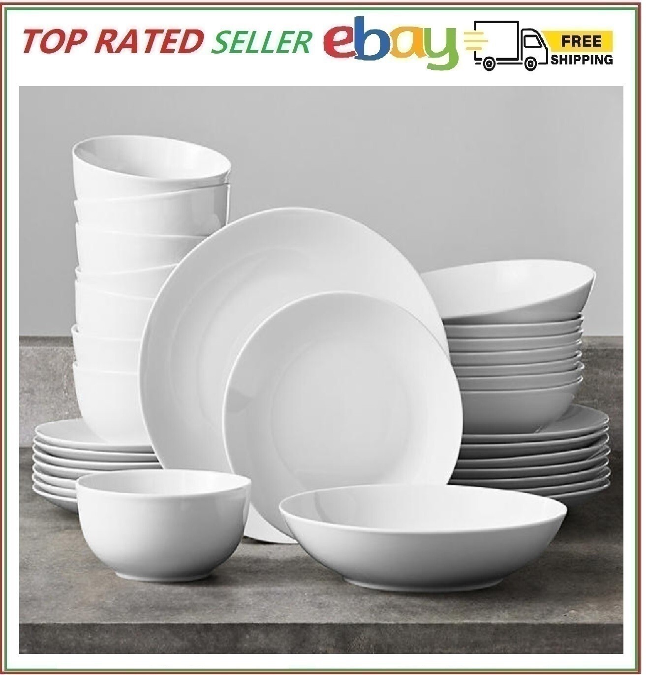 Member's Mark 32-Piece Porcelain Dinnerware Set