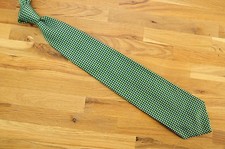 Brooks Brothers Woven in Italy Green Check Square Medallion Neck Tie Made in USA