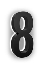 7 Inch LED House Numbers ABS-Polymer Premium Quality Backlit LED 5000K Illumi...