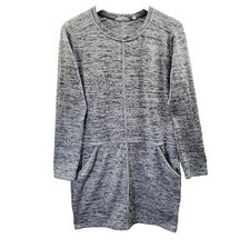 Athleta Sweater Dress w/ Pockets Womens Medium M Soft Long Sleeve Heathered Gray