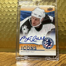 2014 Brett Hull Upper Deck National Hockey Card Day American Icons AUTOGRAPHED