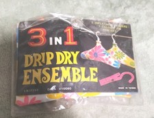 VTG NEW Pop Inflatable Vinyl Blow Up Hangers Flower Power Drip Dry Ensemble