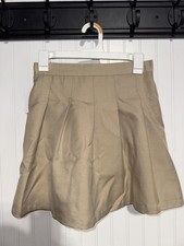 Girls IZOD Approved Schoolwear Khaki Pleated Skirt Size 14 Regular