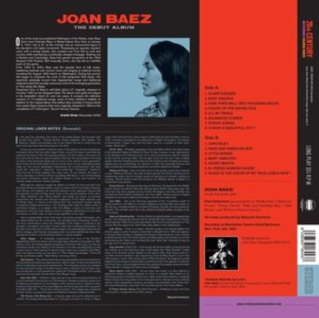 Joan Baez Joan Baez the Debut Album LP Vinyl 350251 NEW - Image 3
