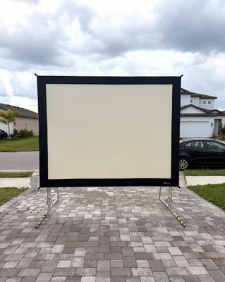 Da-Lite Fast-Fold Portable Projection Screen 9 1  x 7 1  w/ Frame & Rolling Case