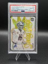 2024 Panini Donruss Optic Jared Goff Sunday Kings #23 White Sparkle 1/1 PSA 10